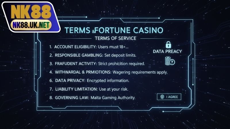 Điều khoản và điều kiện - Tầm quan trọng tại NK88 1 Giới thiệu về điều khoản và điều kiện NK88